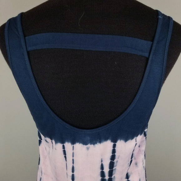 Tie dyed pink and blue sleeveless dress - Picture 9 of 12
